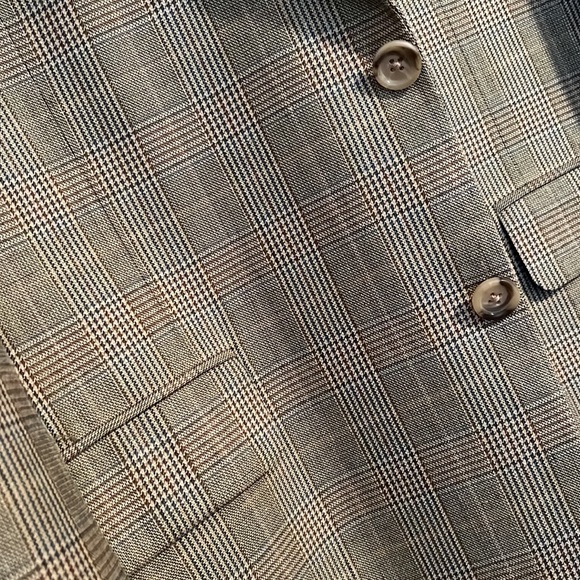 Men’s Burberry silk and wool blazer, T model Kensington. Houndstooth. Size 43R - Picture 3 of 10